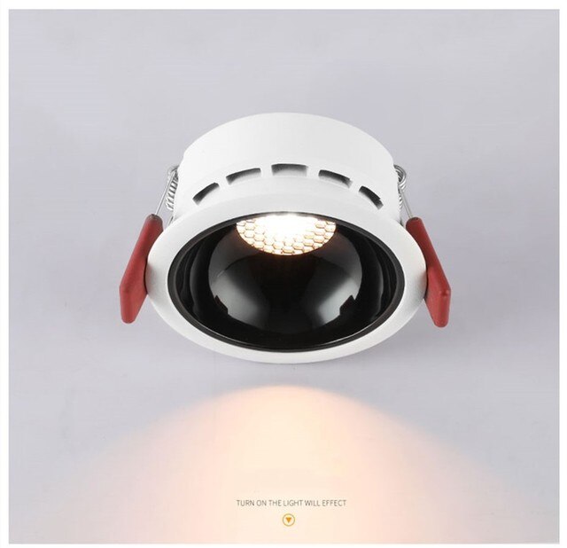 Dimmable AC110V-220V led Ceiling downlight 7W 12W 18W NO Glare LED Recessed Ceiling lamp Spot light For home illumination