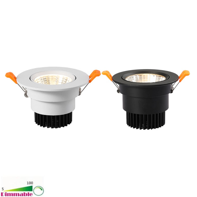 Dimmable AC85V-265V 5W 7W 9W 12W 15W 18W 25W 30W COB Downlight LED Recessed Ceiling Lamp Spot Light For Home Lighting