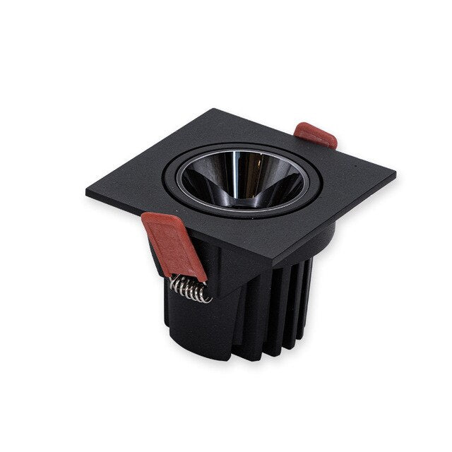 Dimmable Angle Adjustable Anti Glare Recessed LED Downlight 9W 12W 15W18W 24W 30W COB Ceiling Kitchen Living Room Indoor 85-265V