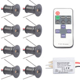 Dimmable Bulb Light IP65 1W 12V 15mm Mini Ceiling Downlight LED Spot Lighting + IP67 Driver Adapter + Remote Stair Bathroom Lamp