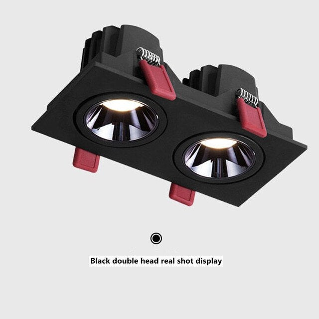 Dimmable  COB Downlight Ac220v Recessed Led 9W12WCeiling Panel Lights  Deep Anti-Glare Cellular Network Design Lights For Room