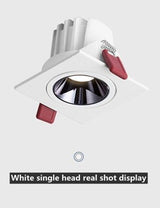 Dimmable  COB Downlight Ac220v Recessed Led 9W12WCeiling Panel Lights  Deep Anti-Glare Cellular Network Design Lights For Room