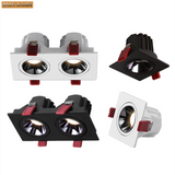 Dimmable  COB Downlight Ac220v Recessed Led 9W12WCeiling Panel Lights  Deep Anti-Glare Cellular Network Design Lights For Room