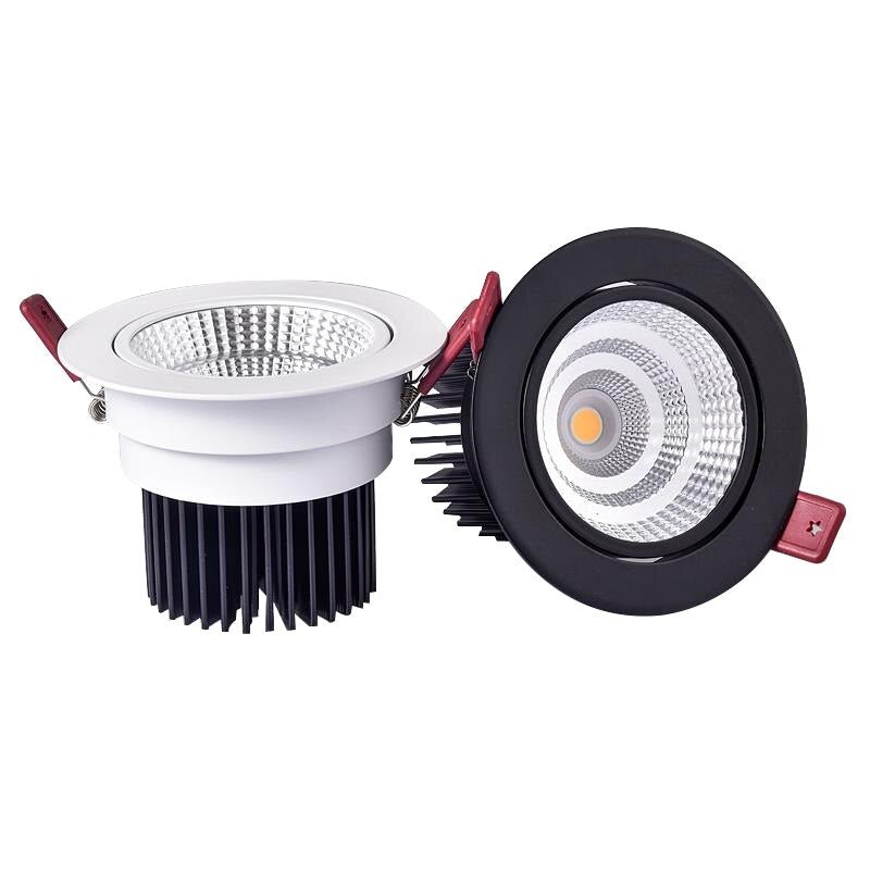 Dimmable COB LED Downlight 25W 30W AC110V-220V Aluminum Ceiling Lamp 5W 7W 9W 12W 18W Spot Light 60° For Home lighting