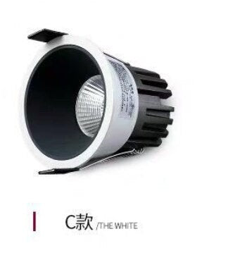 Dimmable Circular Anti Glare COB LED Downlights 7W-15W LED Ceiling Spot Lights Warm Cold White Background Lamps Indoor Lighting