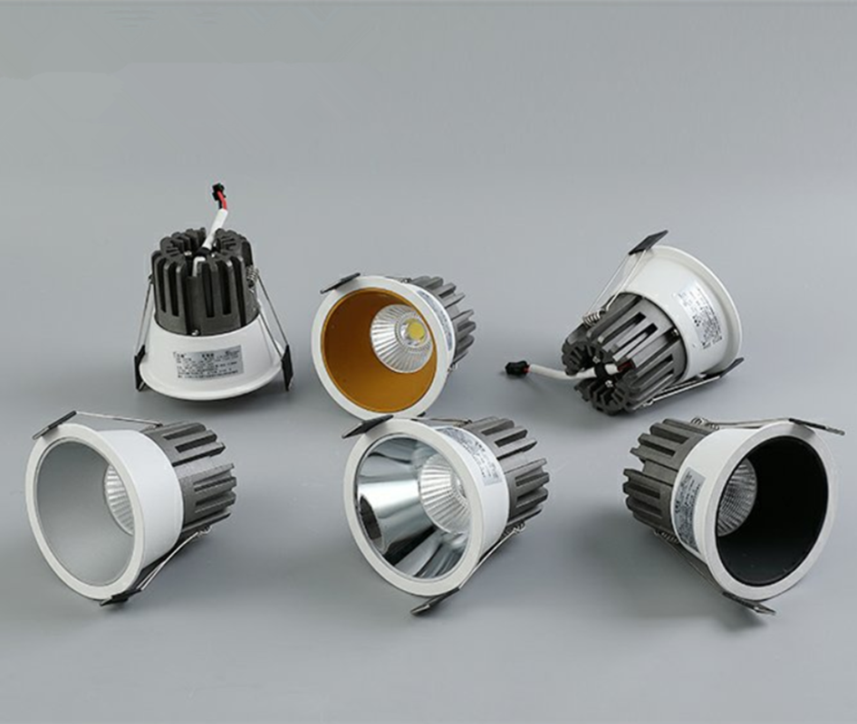 Dimmable Circular Anti Glare COB LED Downlights 7W-15W LED Ceiling Spot Lights Warm Cold White Background Lamps Indoor Lighting