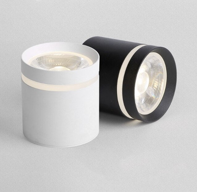 Dimmable Cylinder LED COB Downlights 7W 10W 12W 15W COB LED Ceiling Spot Lights AC85~265V LED Background Lamps Indoor Lighting