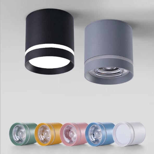 Dimmable Cylinder LED Downlights 10W 12W 15W 18W COB LED Ceiling Spot Lights AC85~265V LED Background Lamps Indoor Lighting