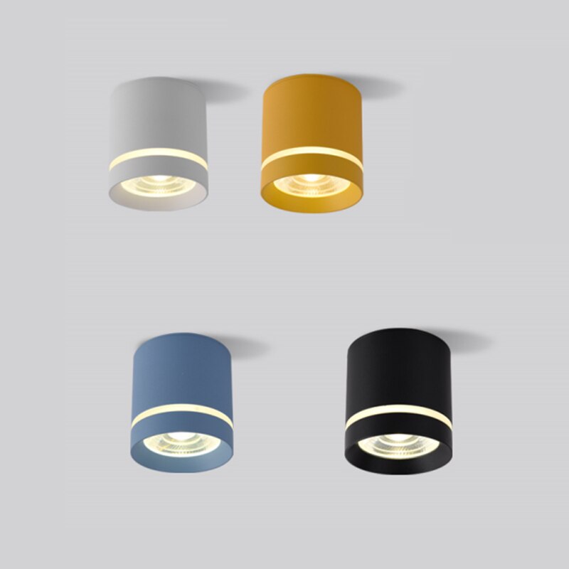 Dimmable Cylinder LED Downlights 7W 10W 12W 15W COB LED Ceiling Spot Lights AC85~265V LED Background Lamps Indoor Lighting