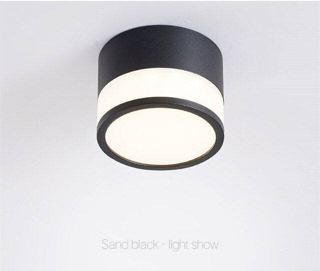 Dimmable Cylinder Led Downlight Surface Ceiling For Living Room Indoor Lighting AC240V 20W Room Foyer TV Background Luminaire