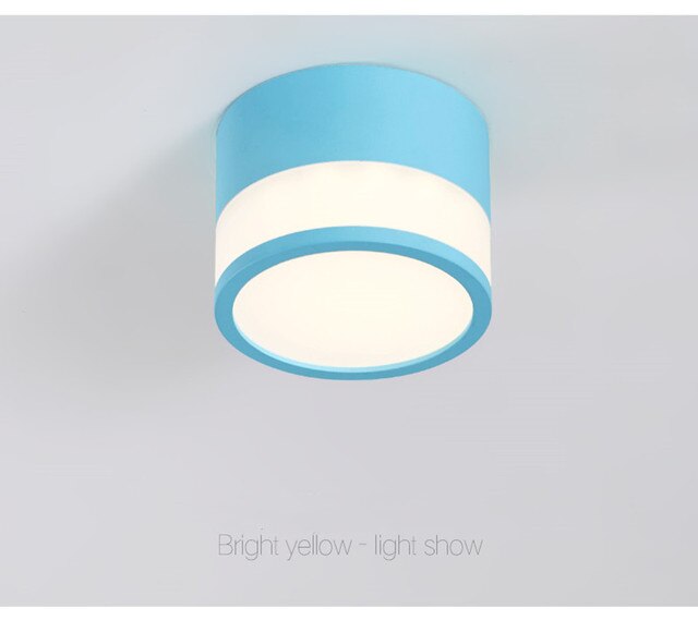 Dimmable Cylinder Led Downlight Surface Ceiling For Living Room Indoor Lighting AC240V 20W Room Foyer TV Background Luminaire