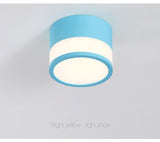 Dimmable Cylinder Led Downlight Surface Ceiling For Living Room Indoor Lighting AC240V 20W Room Foyer TV Background Luminaire