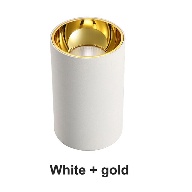 Dimmable LED COB Surface Mounted Downlight 5W/10W/18W//25W White/Black Housing AC85-265V Ceiling Spot Light Home Decor