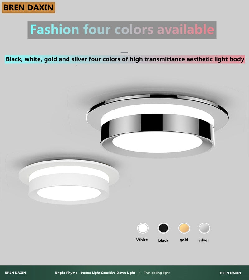Dimmable LED Ceiling Spot Light 110V-220V Round Recessed Downlight 5w 7W 9W 12wfor Home Porch Corridor Aisle Background