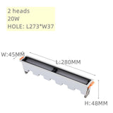 Dimmable LED Ceiling Spot Lights LED Downlights 10W20W30W COB Recessed Square Osram  AC85V~265V LED Strip Lights Indoor Lighting