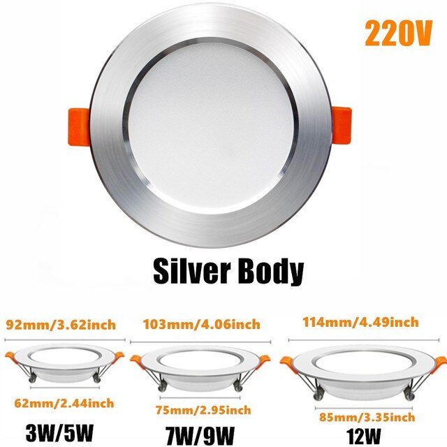 Dimmable LED Downlight Recessed Ceiling lamp 7W 12W 15W AC220V 110V LED Ceiling Downlight Dimmable led Downlight LED Spot Light