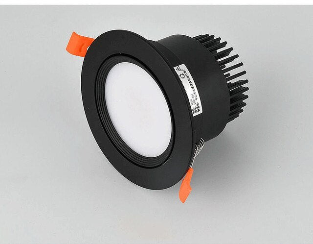 Dimmable LED Recessed Downlight 3W 5W 7W 12W 15W Bhite/Black Body Ceiling Spot Light with 90-265V LED Driver 3000K 4000K 6000K