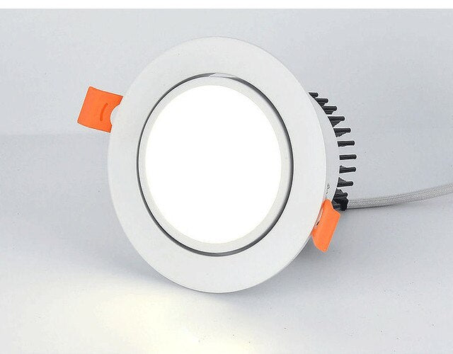 Dimmable LED Recessed Downlight 3W 5W 7W 12W 15W Bhite/Black Body Ceiling Spot Light with 90-265V LED Driver 3000K 4000K 6000K