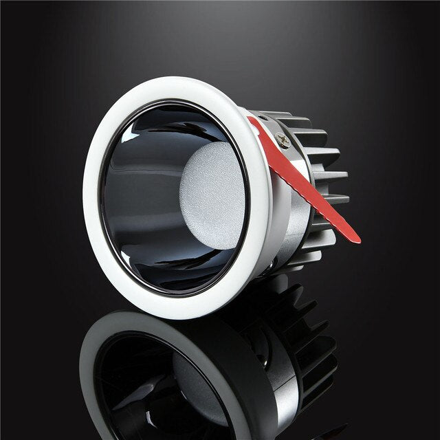 Dimmable LED Recessed downlight NO Glare Ceiling lamp AC85-265V 7W 12W 20W LED COB Spotlight Round Recessed lamp Indoor Lighting