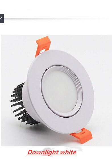 Dimmable LED recessed downlight spotlight. 3w5w7w10w12w15w20w30w, COB, AC110-220V