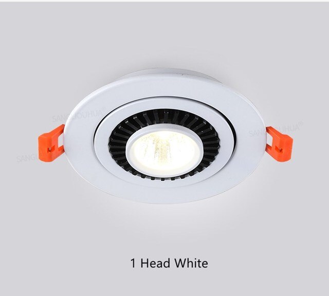 Dimmable Led COB Downlight Recessed Ceiling Spot Lamp 7W 24W AC110V 220V Angle Adjust Lighting For Room Store