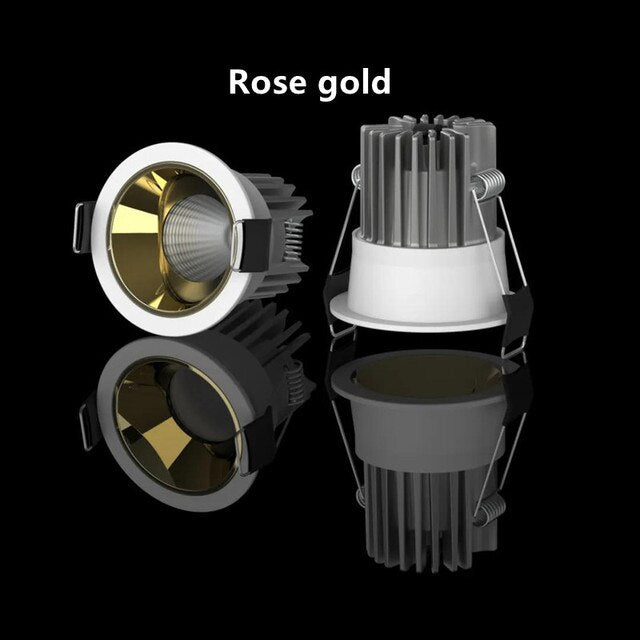 Dimmable Led Downlight 20W 24W 7W 9W 12w 15W COB LED Spot 220V / 110V Ceiling Lamp Recessed Down Lights Round Led Spotlight 24°