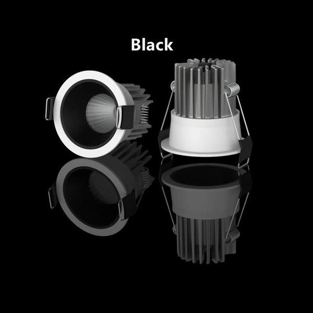 Dimmable Led Downlight 20W 24W 7W 9W 12w 15W COB LED Spot 220V / 110V Ceiling Lamp Recessed Down Lights Round Led Spotlight 24°