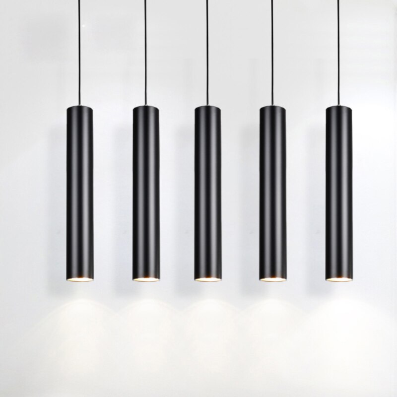 Dimmable Led long tube Pendant Lights hanging spot light 9W 12W COB ce ...