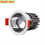 Dimmable Recessed Anti Glare COB Downlights 5W 7W  9W 12W 15W 18W 24W LED Ceiling Spot Lights Background Lamps Indoor Lighting