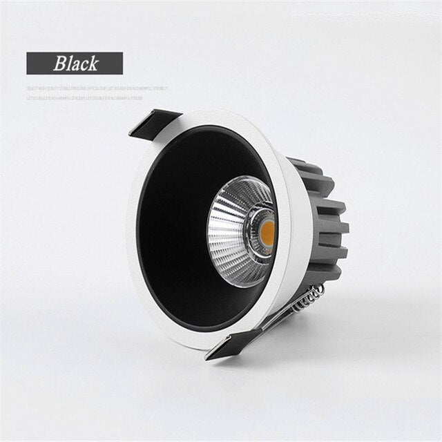 Dimmable Recessed Anti Glare COB LED Downlights 5W-18W LED Ceiling Spot Lights AC85~265V Background Lamps Indoor Lighting