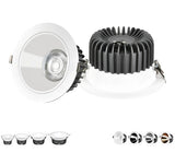 Dimmable Recessed Anti Glare COB LED Downlights 7W/9W/12W/15W LED Ceiling Spot Lights AC85~265V Background Lamps Indoor Lighting