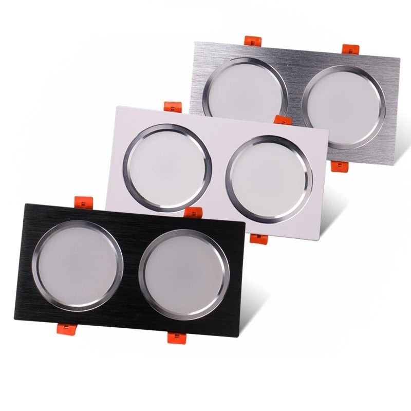 Dimmable Recessed Anti Glare LED Downlights 12W/18W/24W SMD5730 Chip Ceiling Spot Lights AC85~265V Background Lamps+Led Drive