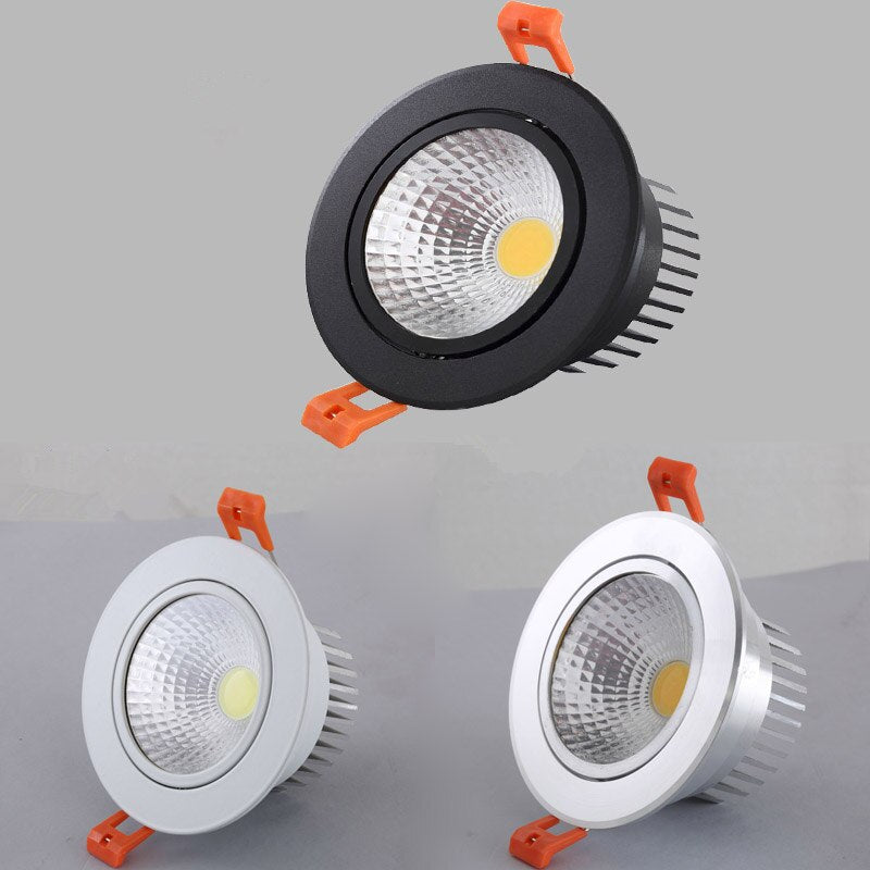 Dimmable Recessed LED Downlights 5W 7W 9W 12W 15W 18W COB LED Ceiling Spot Lights AC85~265V LED Background Lamps Indoor Lighting