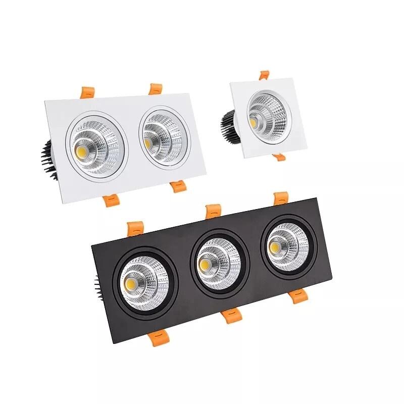 Dimmable embedded COB LED ceiling light 7W 9W 12W ceiling spotlight downlight background light indoor lighting