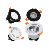 Dimming AC110-220V Recessed Downlight 4 Kinds Of Round 5w 7w 9w 9w 12w 15w 18w COB LED Ceiling Light Spotlight LED Light Househo