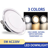 Downlight 3W 5W 15W 18W  led Downlight 3000k 4500K 6000K AC220V-240V recessed led downlight Kitchen living room Indoor downlight