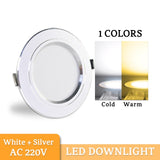 Downlight 3W 5W 15W 18W  led Downlight 3000k 4500K 6000K AC220V-240V recessed led downlight Kitchen living room Indoor downlight