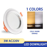 Downlight 3W 5W 15W 18W  led Downlight 3000k 4500K 6000K AC220V-240V recessed led downlight Kitchen living room Indoor downlight