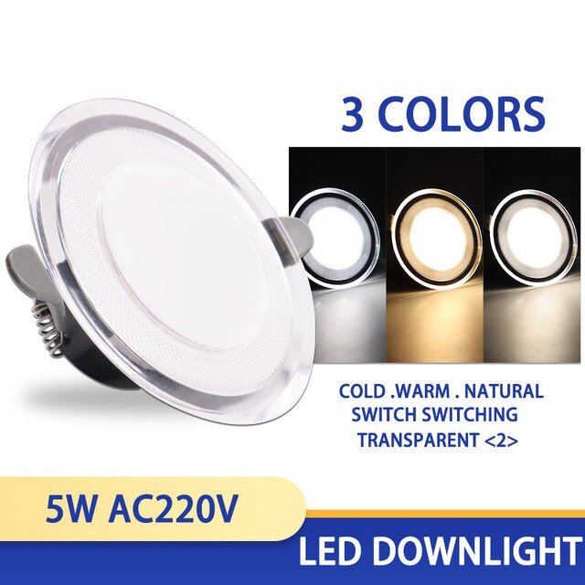 Downlight 3W 5W 15W 18W  led Downlight 3000k 4500K 6000K AC220V-240V recessed led downlight Kitchen living room Indoor downlight