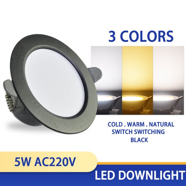 Downlight 3W 5W 15W 18W  led Downlight 3000k 4500K 6000K AC220V-240V recessed led downlight Kitchen living room Indoor downlight