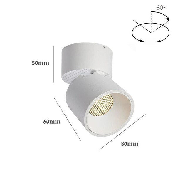 Downlight Honeycomb Nest Anti Glare Lens Surface Mounted LED Cob Ceiling Spot Light Pic Background 10W12W 15W Light 220v Indoor