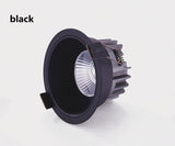 Downlights Dimmable Anti Glare Recessed AC220v 90-260v 7W 12W 15W Lamp Round Led Cob Ceiling Room Bedroom Spot Light Home Decor