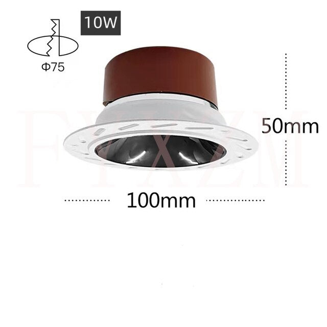 Embedded surface mounted various styles COB spotlight led adjustable angle 24° bedroom living room downlight 10W 20W 30W 40W
