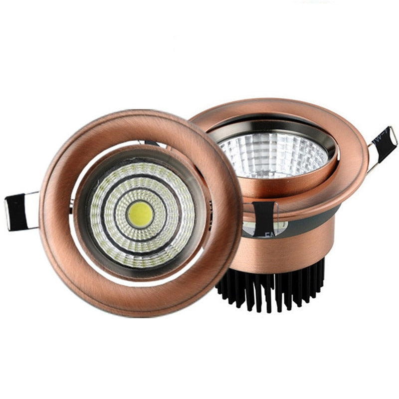 European COB Downlight 3W/5W/9W/15W AC85-265V Dimmable Downlight Lamp ...