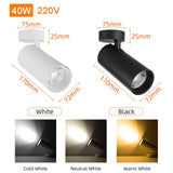 Folding Led Spot Light Ceiling Spots 5/7/10/15/25/40W Surface Down Light 220V Led Spotlights Downlights For Bedroom Living Room