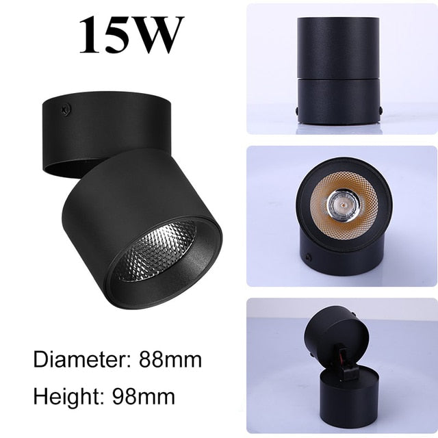 Folding Led Spot Light Ceiling Spots 5/7/10/15/25/40W Surface Down Light 220V Led Spotlights Downlights For Bedroom Living Room