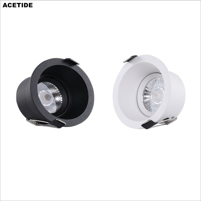 Frameless Angle Adjustable Recessed LED Downlight 5W 7W 9W 12W 15W 20W Dimmable Deep Glare LED Ceiling Spot Light Pic Background