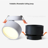 Free Shipping LED Recessed Downlights 10W/15W/20W Embedded LED Ceiling Lamp Foldable 360 Degree Rotatable Light Spray Background