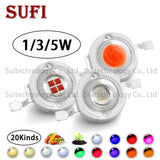 Full Watt 1W 3W 5W High Power Light Beads Warm Cold White Red Green Blue lamp Bulb Diodes LED Chip For Spot light Downlight