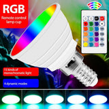 GU10 E27 LED Light Bulb Colorful  Energy Saving Spotlight Lamp Remote Control LED Spotlights Downlight LED lamp